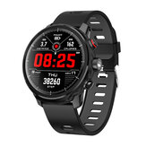 Microwear L5 Carbon Fibre Texture LED Light Edge to Edge Screen Heart Rate Monitor IP68 Large Battery  Smart watch