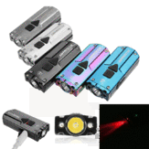 Astrolux K1 Nichia 219C+365nm UV+赤LED 300LM 新しいドライバー USB ステンレススチール ミニキーチェーンライト
