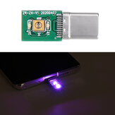 Placa de lâmpada de desinfecção ultravioleta portátil com porta Type-C de 5V, módulo LED de desinfecção UVC rápida para telefone