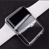 Прозрачный тонкий жесткий чехол-клипса с защитным экраном для Apple Watch 1 38/42мм