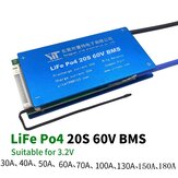 20S 60V Lithium Battery 3.2V Power Protection Board 30A-180A with Temperature Protection Equalization Function Overcurrent Protection BMS PCB