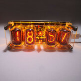 Retro IN-12 Glow Clock Assembled with 4-digit Clock Colorful LED Retro Clock 24H Hours Industrial Style