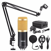 Kit de micrófono BM800 de condensador para grabación de sonido con alimentación fantasma para radio, canto, grabación de KTV, micrófono de karaoke