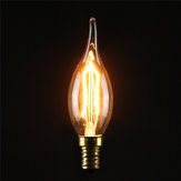 Antiquité de vendange de c35 40w e14 edison carbone filamnet ampoule de verre claire 110-120v