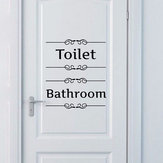 Cserélhető PVC Fürdőszoba WC Falikép Ajtómatrica DIY Otthoni Dekoráció