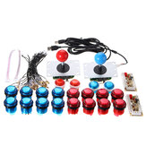 Dual Pla<x>yer Push Pulsanti Joysticks Encoder USB Arcade Mame Set Kit Kit Kit