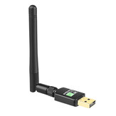 Adaptador de rede sem fio USB2.0 WiFi de banda dupla de 600Mbs, Bluetooth5.0, cartão de rede sem fio, antena 2dBi e receptor USB sem fio