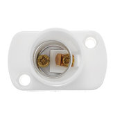 E14 Socket White Rectangle Lamp Holder For LED Light Bulb AC250V