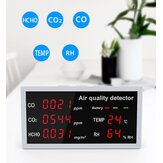 CO CO2 HCHO Temperatur Feuchtigkeit Tester Detektor LED Digitaler Luftqualitätsmonitor Indoor Outdoor Gasanalysator