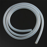 Tubo de silicone translúcido para grau alimentício de 1m de comprimento e espessura de parede de 1mm a 8mm