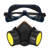 Gás de tanque duplo de carvão ativado Máscara Respirador Pesticida Formaldeído Respirador Tinta Spray Kit de proteção contra tinta