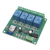 Tuya DC 5V/7-28V10A 4CH WiFi Remote Relay Module Mobile APP Control Smart Switch DC Relay Module