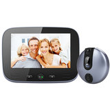 M100 4.3 inch Video Doorbell 2MP HD Visão noturna Peep Hole Camera Motion Detect 15s Mensagem deixando