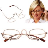 2.5 X Magnifying Makeup Glasses Eye Make Up Spectacles Flip Down Lens Folding Cosmetic Readers