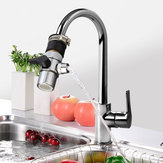 Grifo de reductor de agua con burbujeador para cocina y baño, cabezal giratorio con filtro y válvula de desvío