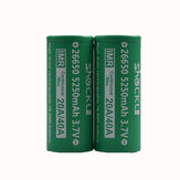 Bateria recarregável Li-ion Shockli IMR 26650 3,7V 5250mAh 20A Descarga - topo plano (pacote com 2)