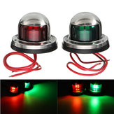 Luces de navegación rojas y verdes LED de acero inoxidable de 12V para barcos marinos Yacht Light
