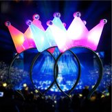1PC Light Up Crown Headbrand Polka Dot pisca LED piscando para festa de aniversário
