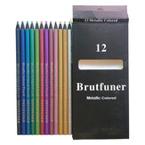 Conjunto de 12 lápis de cor metálicos Brutfuner para desenho, graffiti, presentes de pintura para estudantes da escola