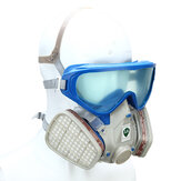 Respiratore a pieno facciale in silicone Gas Maschera e occhiali Copertura completa Vernice antiparassitaria chimica antipolvere Maschera