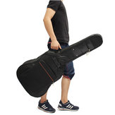 Canvas Padded Bass Guitar Bag Backpack Guitar Case Cover With Double Shoulder Straps