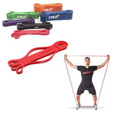 Cintura elastica rossa per il fitness, fasce di resistenza per l'allenamento della forza