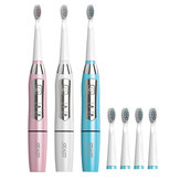 فرشاة أسنان كهربائية سونيك SEAGO E1 تشحن بالبطاريات مع وضعيات تنظيف 2 فرشاة أسنان تلقائية
