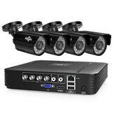 Hiseeu 4CH 1080P Sicurezza AHD fotografica DVR CCTV fotografica Kit di sistema Sistema di videosorveglianza impermeabile