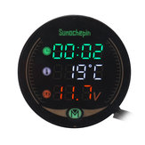 9V 12V-24V 3 IN 1 LED Time Temperature Voltage Motorcycle Car Meter Display Table Night Vision