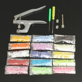 150Pcs/Set Plastic Resin T5 Fastener Snap Kam Buttons Pliers Kit DIY Crafts