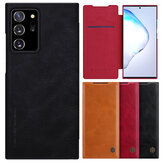NILLKIN for Samsung Galaxy Note 20 Ultra Case Bumper Flip Shockproof with Card Slot Full Cover PU Leather Protective Case