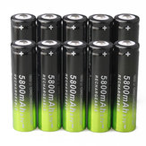 Batterie portable SKYWOLFEYE 10Pcs 2200mAh 18650 pour lampe de poche de camping et de chasse