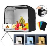 25cm 30cm Portable Softbox Built-in LED Light Soft Box with 6 Color Backdrop Background for Photography Shooting Props