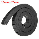 15mm x 20mm R28 Plastic Cable Semi-closed Drag Chain Wire Carrier Length 1000mm