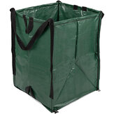 Strapazierfähiger Abfalltasche für Zuhause und Garten aus gewebtem Polypropylen - wiederverwendbarer Laub- und Gartensack mit verstärkten Tragegriffen und selbststehendem Müll-Eimer
