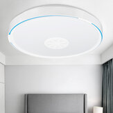 Круглая форма RGB bluetooth WIFI светодиодная потолочная лампа-динамик с регулировкой яркости, работающая с Amazon Alexa Google