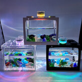 Mini Tropische Vissen Aquarium Desktop Creatieve Ecologische Tank Micro Landschap Aquarium Met Led-licht