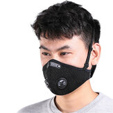 Máscara facial à prova de vento para motocicleta com filtro de poeira antipoluição