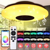 Lampe de plafond intelligente 60W AC220V 102LED avec abat-jour étoilé, lumière de plafond LED Bluetooth avec musique, contrôle intelligent via application+télécommande