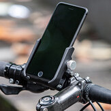 Supporto per telefono per bicicletta ROCKBROS B2-BK / B2-1BK in lega di alluminio con larghezza di 6-10 cm e rotazione di 360 ​​° e 180 ​​° per accessori per biciclette.
