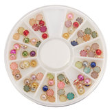 Многопроволочная, круглой формы цвета ногтей украшения бисер драгоценных камней колесо поделок дизайн смолы мило