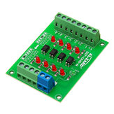 Placa de isolamento Optocoupler de 5V a 24V com 4 canais, módulo isolado, placa conversora de nível de sinal PLC com 4 bits