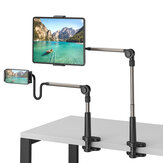 BlitzWolf® BW-TS8 360 Rotation Flexible Lazy Phone Tablet Stand Aluminum Alloy Adjustable Telescopic Long Arm Holder Bracket for 4.0-12.9 inch Smart Phone Tablet for Headboard Bedside Video Recording