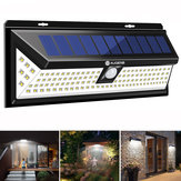 AUGIENB Lámpara de pared para jardín 118LED Solar PIR Movimiento Sensor al aire libre Impermeable Lámpara