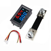 Mini voltímetro amperímetro digital miniatura de doble pantalla LED azul y roja de 0,56 pulgadas, medidor de voltaje y corriente de 100V 100A DC en panel