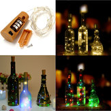 Lampe en forme de bouchon pour bouteille de vin avec 8 LED alimentées par batterie pour éclairage extérieur de nuit en forme d'étoile pour les fêtes de Noël