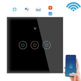 مفتاح الحائط الذكي اللاسلكي الأسود SMATRUL Black WIFI Relay Touch Smart Voice Control مع Alexa EU Standard