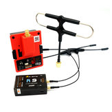 FrSky R9M 2019 Transmitter Module & R9 900MHz 16CH Long Range Receiver with mounted Super 8 and T antenna