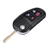 4 Button Remote Flip Key Case Shell Fob Replacement for JAGUAR XJ8 S TYPE X TYPE