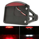 Motorcycle License Plate with LED Tail Light Horizontal SidE Mount Bracket